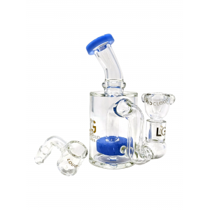 6" Loud Cloud Glass W/ Matrix Perc Cylinder Banger Hanger Water Pipe W/ Banger - [SI-101]